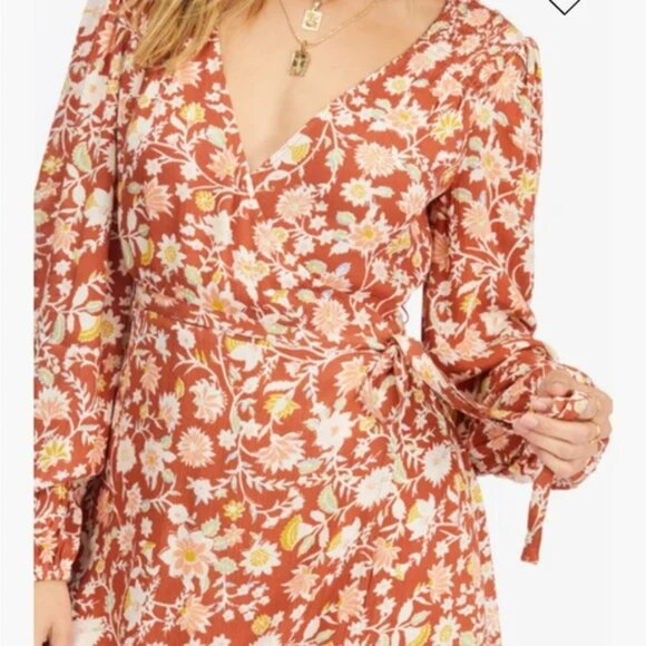 Billabong Spring Romance Wrap Dress - Picture 2 of 14